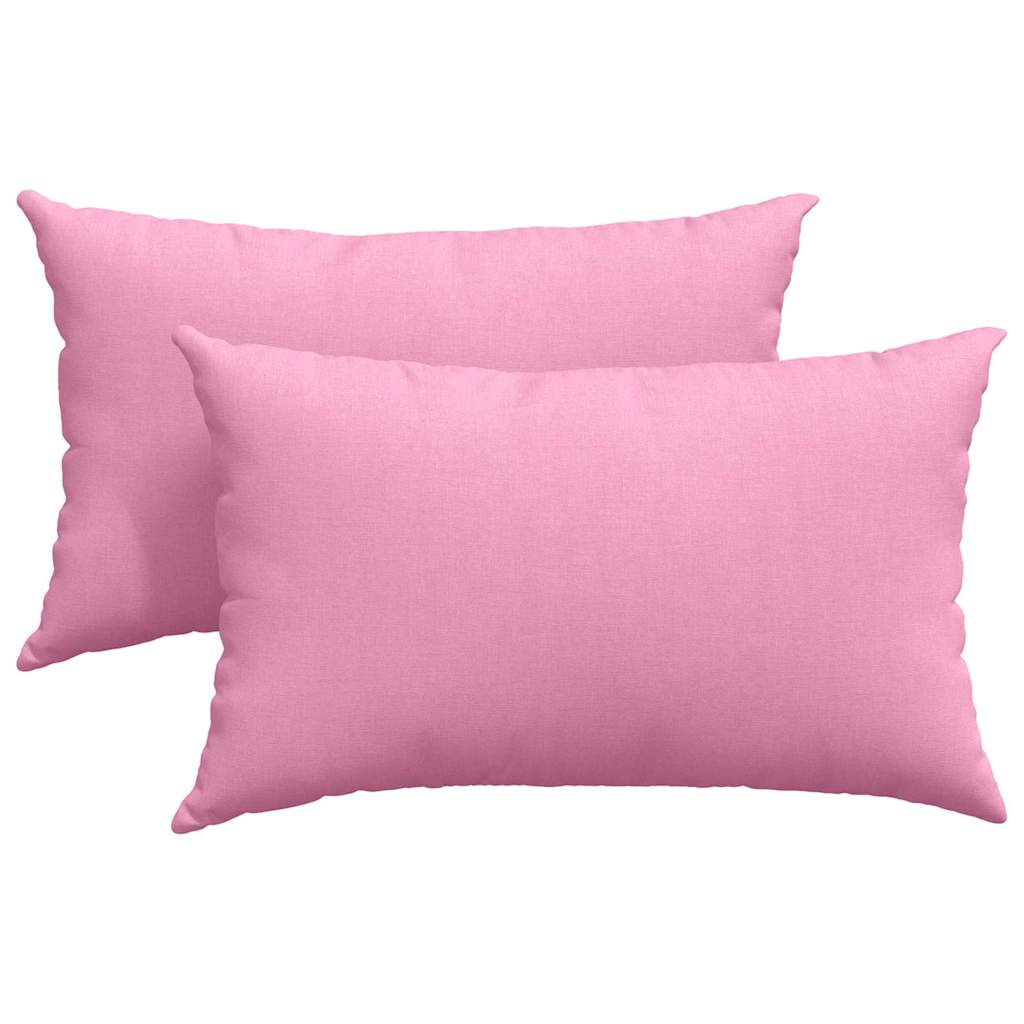 Sofakissen 2 pcs Rosa 50 x 30 cm Stoff