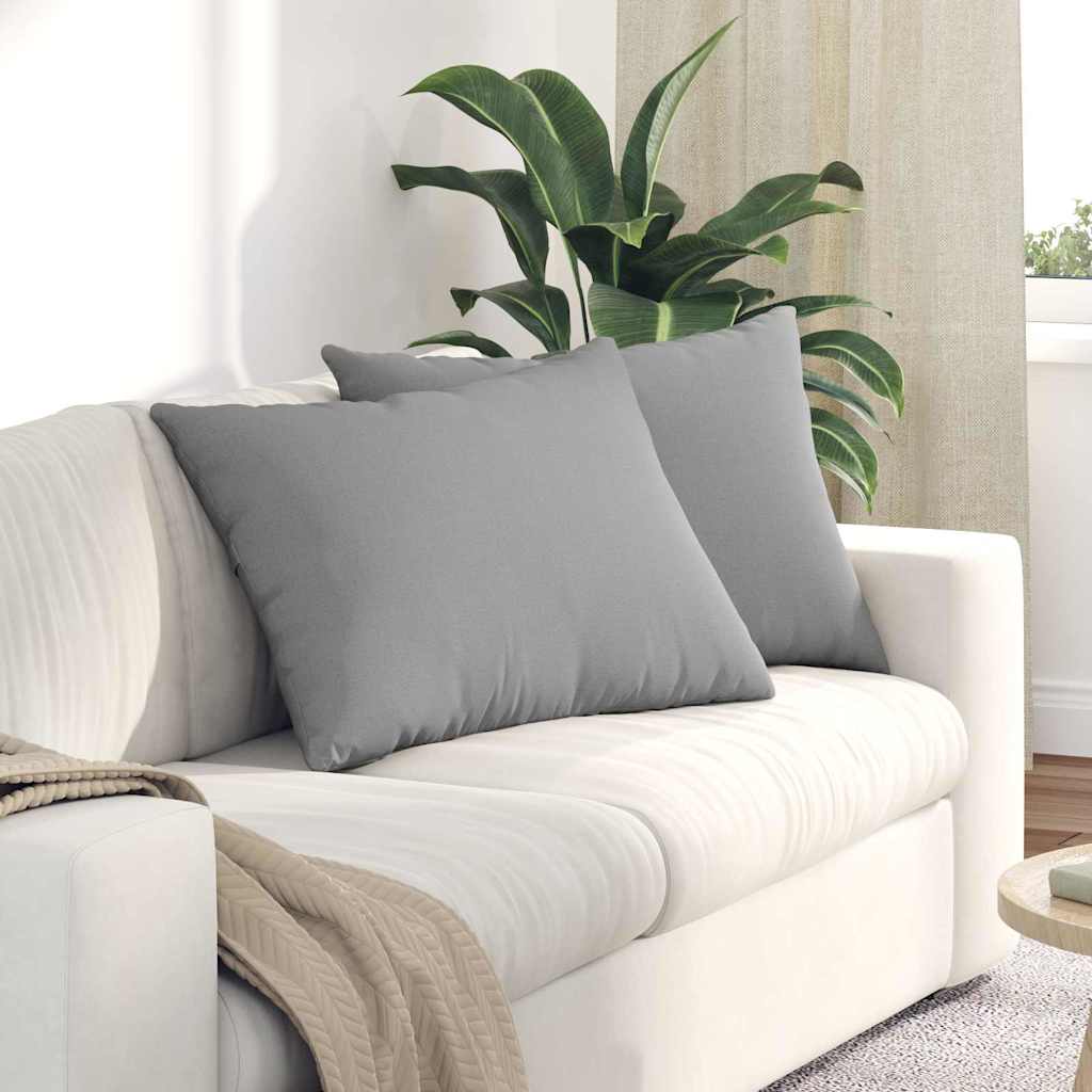 Sofakissen 2 pcs Grau 70 x 50 cm Stoff
