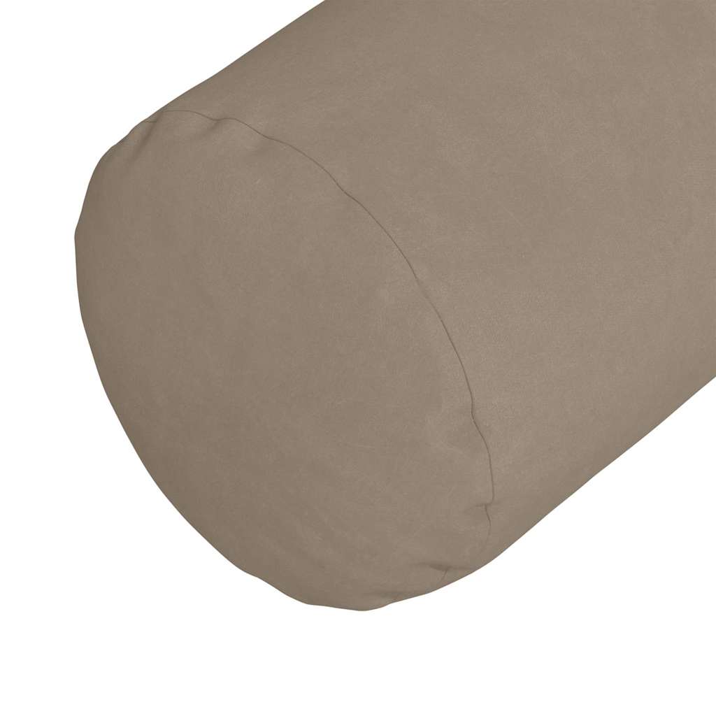 Bolsterkissen 2 pcs Taupe Ø 15 x 40 cm Mikrofaserstoff