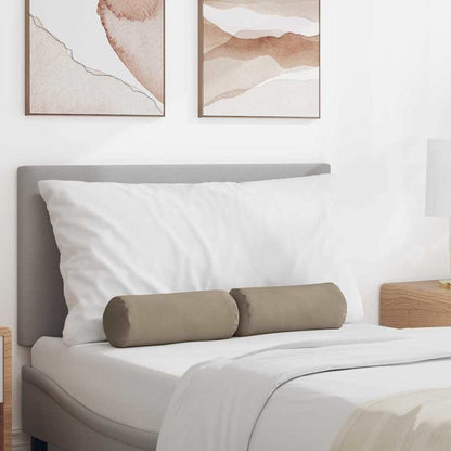 Bolsterkissen 2 pcs Taupe Ø 15 x 40 cm Mikrofaserstoff