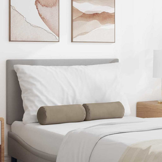 Bolsterkissen 2 pcs Taupe Ø 15 x 40 cm Mikrofaserstoff