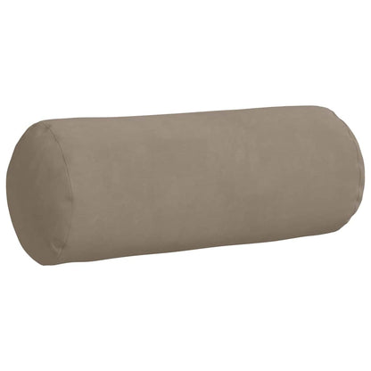 Bolsterkissen 2 pcs Taupe Ø 15 x 40 cm Mikrofaserstoff