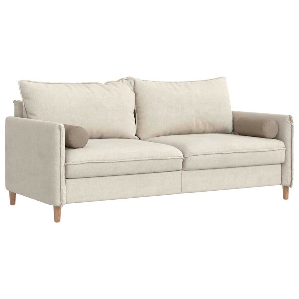 Bolsterkissen 2 pcs Taupe Ø 15 x 40 cm Mikrofaserstoff