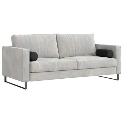 Bolsterkissen 2 pcs Schwarz Ø 15 x 40 cm Mikrofaserstoff