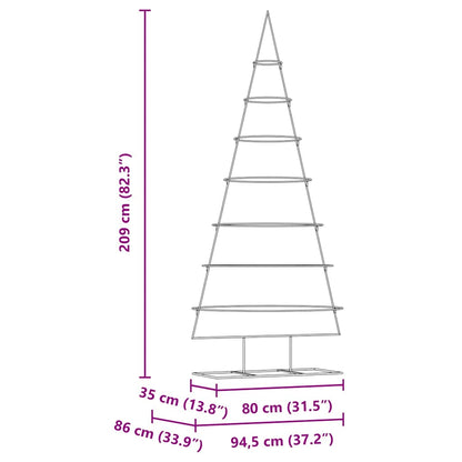 Metall Weihnachtsbaum Gold 210 cm Pulverbeschichteter Stahl