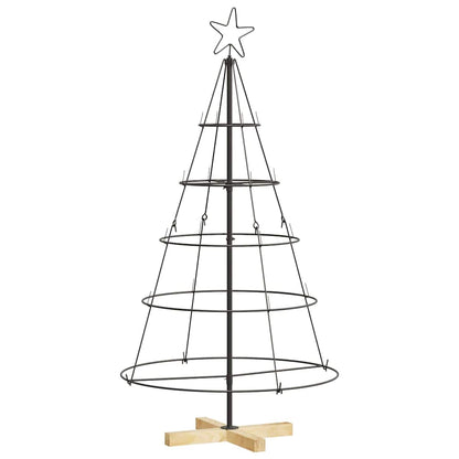 Weihnachts-Tannenzapfenbaum mit Ständer Schwarz 125 cm Stahl