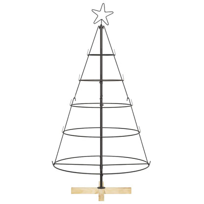 Weihnachts-Tannenzapfenbaum mit Ständer Schwarz 125 cm Stahl