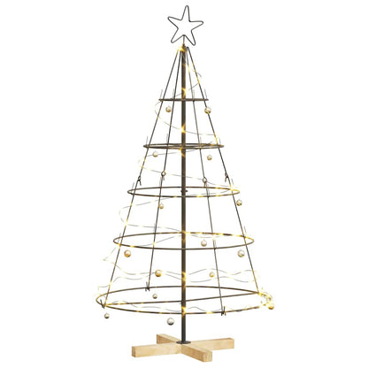 Weihnachts-Tannenzapfenbaum mit Ständer Schwarz 125 cm Stahl