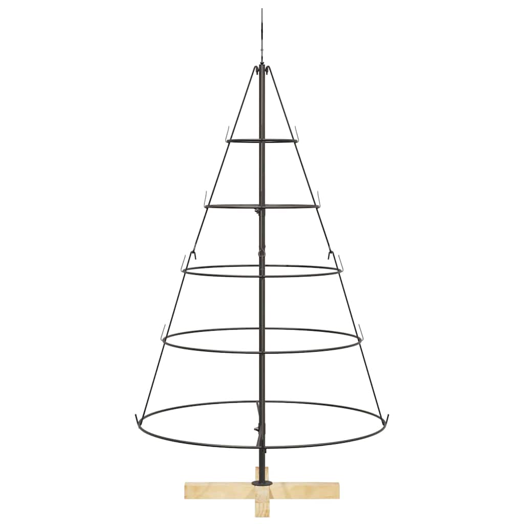 Weihnachts-Tannenzapfenbaum mit Ständer Schwarz 125 cm Stahl