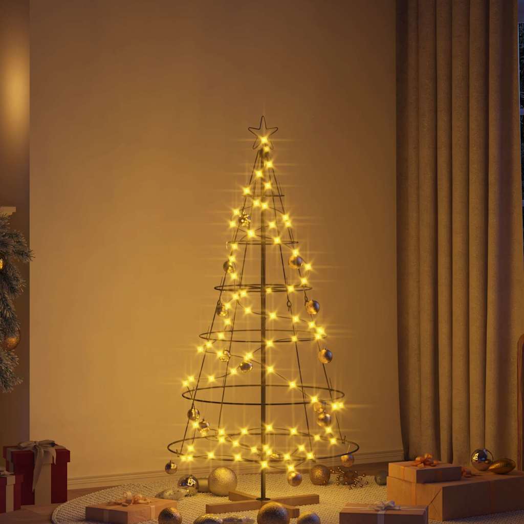Weihnachts-Tannenzapfenbaum mit Ständer Schwarz 150 cm Stahl
