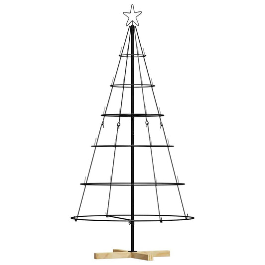 Weihnachts-Tannenzapfenbaum mit Ständer Schwarz 150 cm Stahl