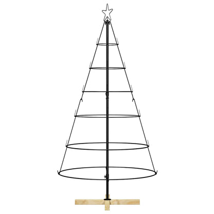 Weihnachts-Tannenzapfenbaum mit Ständer Schwarz 150 cm Stahl