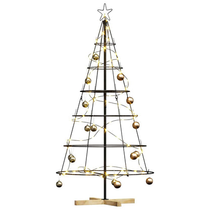 Weihnachts-Tannenzapfenbaum mit Ständer Schwarz 150 cm Stahl