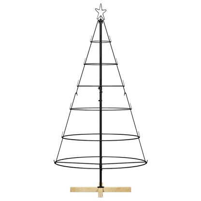 Weihnachts-Tannenzapfenbaum mit Ständer Schwarz 150 cm Stahl