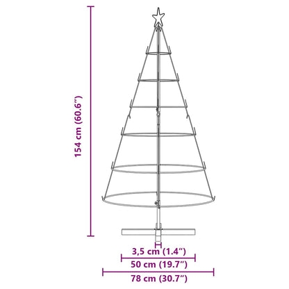 Weihnachts-Tannenzapfenbaum mit Ständer Schwarz 150 cm Stahl