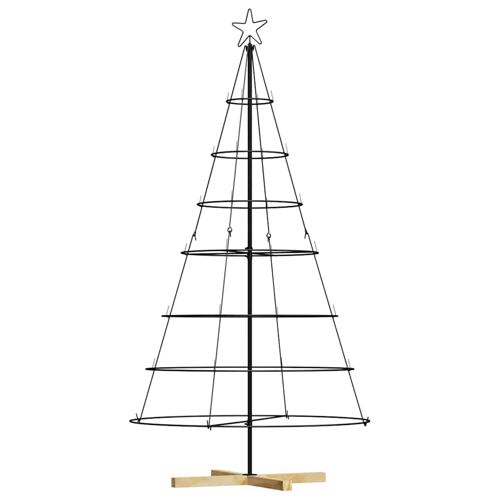 Weihnachts-Tannenzapfenbaum mit Ständer Schwarz 180 cm Stahl