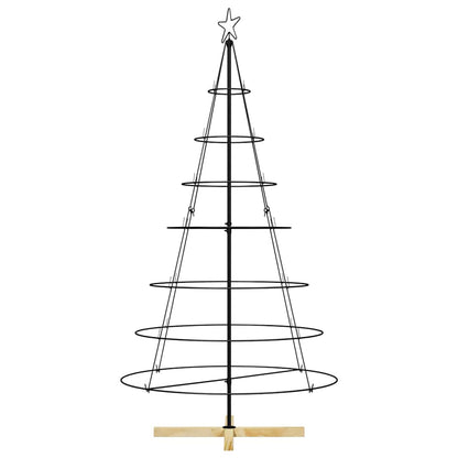 Weihnachts-Tannenzapfenbaum mit Ständer Schwarz 180 cm Stahl