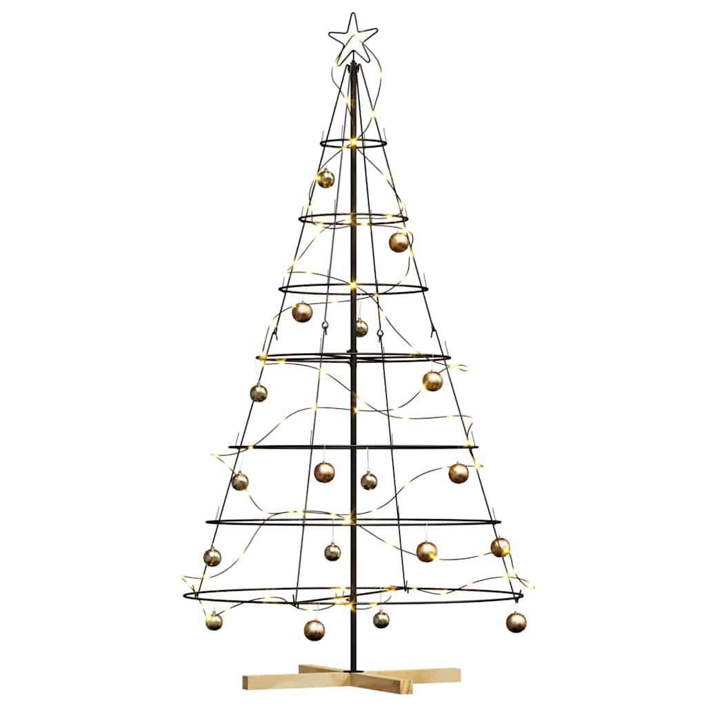 Weihnachts-Tannenzapfenbaum mit Ständer Schwarz 180 cm Stahl