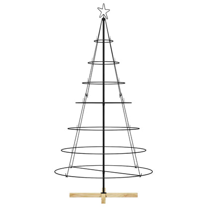 Weihnachts-Tannenzapfenbaum mit Ständer Schwarz 180 cm Stahl