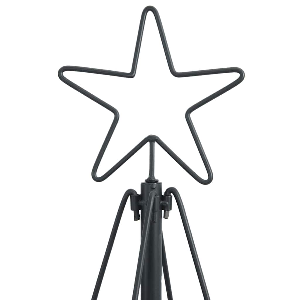 Weihnachts-Tannenzapfenbaum mit Ständer Schwarz 210 cm Stahl
