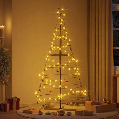 Weihnachts-Tannenzapfenbaum mit Ständer Schwarz 210 cm Stahl