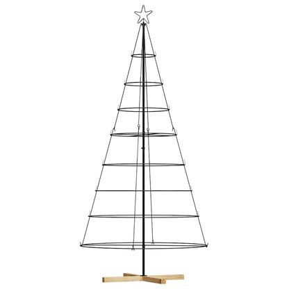 Weihnachts-Tannenzapfenbaum mit Ständer Schwarz 210 cm Stahl