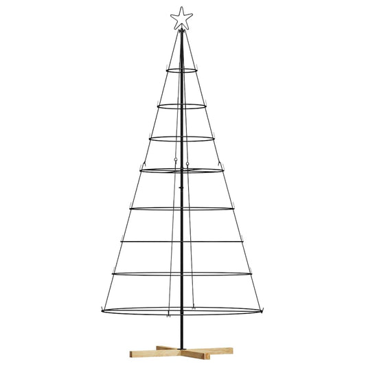 Weihnachts-Tannenzapfenbaum mit Ständer Schwarz 210 cm Stahl