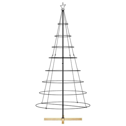 Weihnachts-Tannenzapfenbaum mit Ständer Schwarz 210 cm Stahl