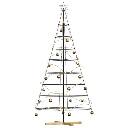 Weihnachts-Tannenzapfenbaum mit Ständer Schwarz 210 cm Stahl