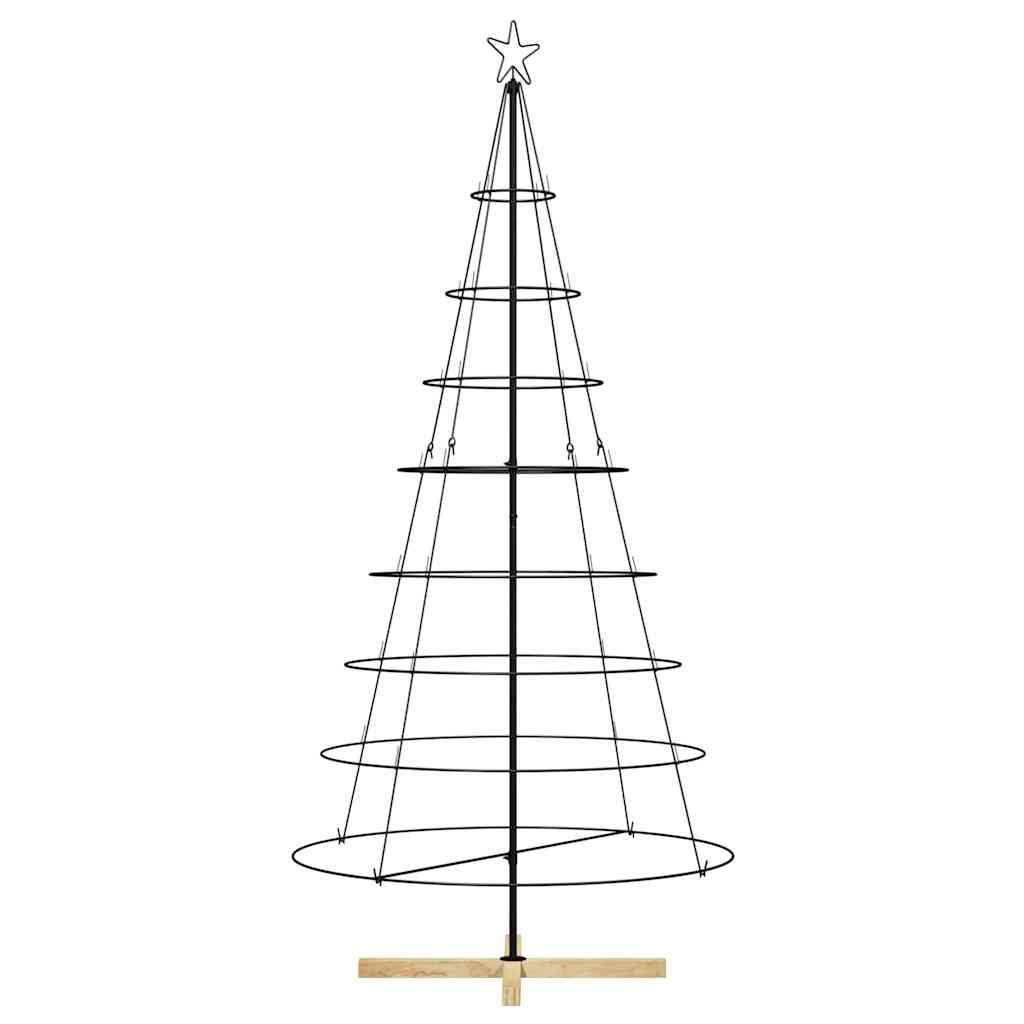 Weihnachts-Tannenzapfenbaum mit Ständer Schwarz 210 cm Stahl