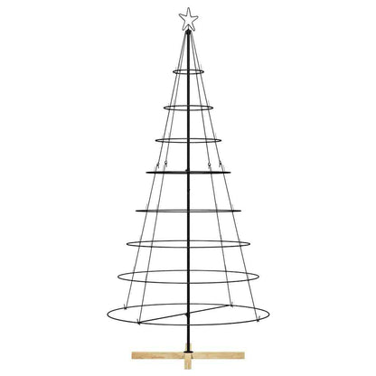 Weihnachts-Tannenzapfenbaum mit Ständer Schwarz 210 cm Stahl