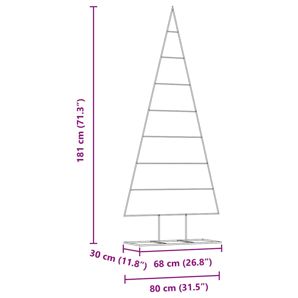 Metall Weihnachtsbaum Gold 180 cm Pulverbeschichteter Stahl