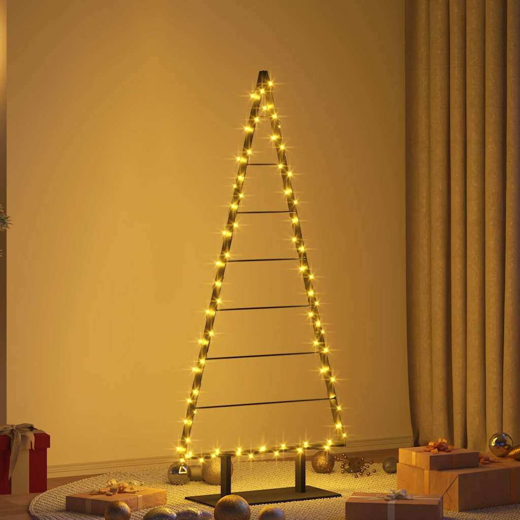 Metall Weihnachtsbaum mit Ständer Schwarz 150 cm Stahl