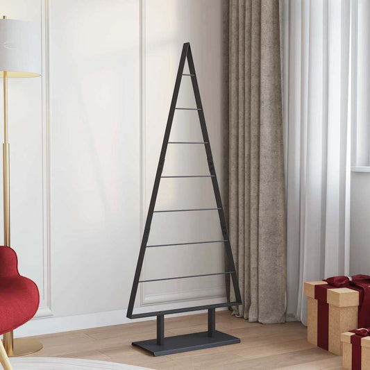 Metall Weihnachtsbaum mit Ständer Schwarz 150 cm Stahl