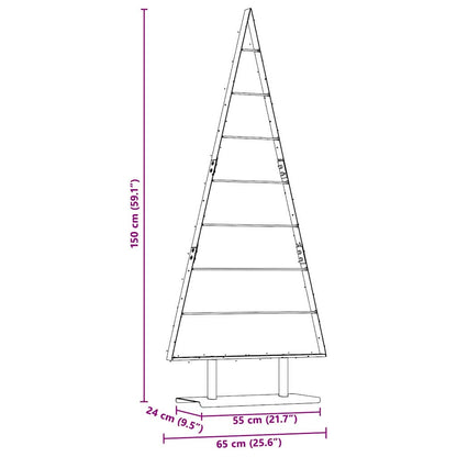 Metall Weihnachtsbaum mit Ständer Schwarz 150 cm Stahl