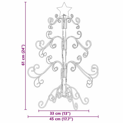 Metall Weihnachtsbaum Schwarz 60 cm Pulverbeschichteter Stahl