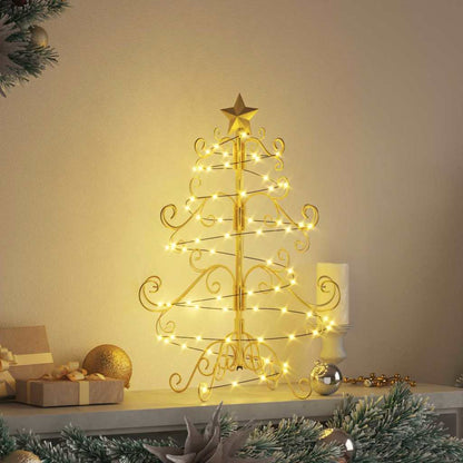 Metall Weihnachtsbaum Gold 60 cm Pulverbeschichteter Stahl