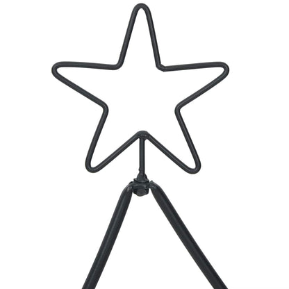 Metall Weihnachtsbaum mit Ständer Schwarz 180 cm Stahl
