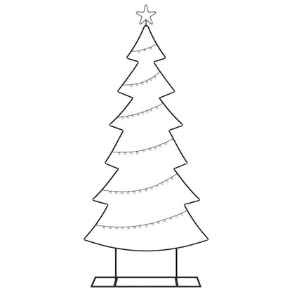 Metall Weihnachtsbaum mit Ständer Schwarz 180 cm Stahl