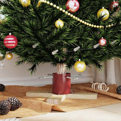 Weihnachtsbaumständer Rot 50 x 50 x 16 cm Massives Kiefernholz