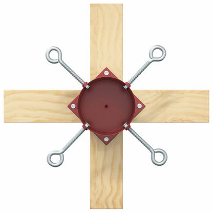 Weihnachtsbaumständer Rot 50 x 50 x 16 cm Massives Kiefernholz
