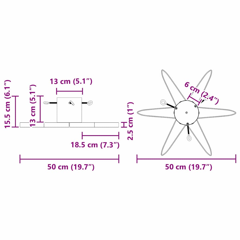 Weihnachtsbaumständer 1.73 Weiß 49 x 49 x 15,5 cm Stahl