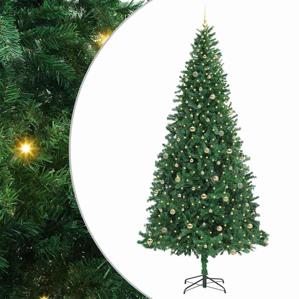 Künstlicher Weihnachtsbaum Grün 300 cm PVC, Metall und Plastik