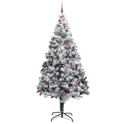 Weihnachtsbaum mit dekorativen Saitenlichtern Weiß 300 cm PVC