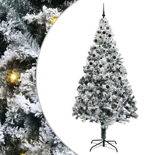 Weihnachtsbaum mit dekorativen Saitenlichtern Weiß 300 cm PVC