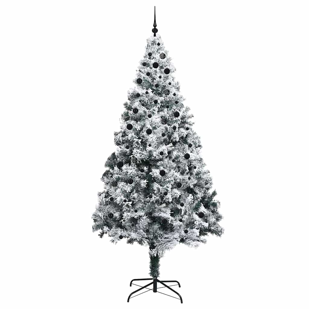 Weihnachtsbaum mit dekorativen Saitenlichtern Weiß 300 cm PVC