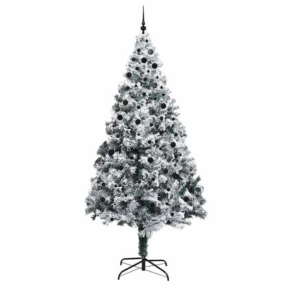 Weihnachtsbaum mit dekorativen Saitenlichtern Weiß 300 cm PVC