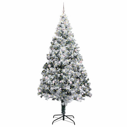 Weihnachtsbaum mit dekorativen Saitenlichtern Weiß 300 cm PVC