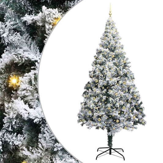 Weihnachtsbaum mit dekorativen Saitenlichtern Weiß 300 cm PVC