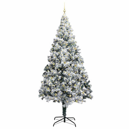 Weihnachtsbaum mit dekorativen Saitenlichtern Weiß 300 cm PVC